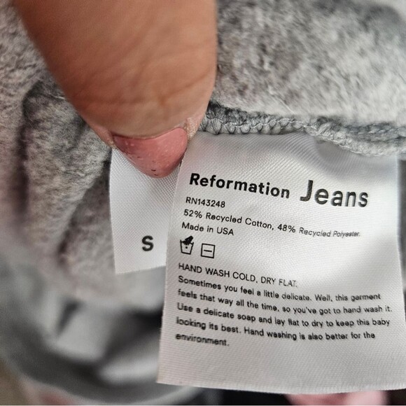 Reformation The Cory Mini Sweatshirt Dress in Gray - Picture 6 of 6